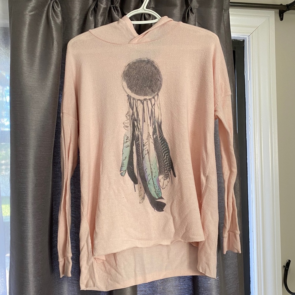 Long sleeve pink sweater